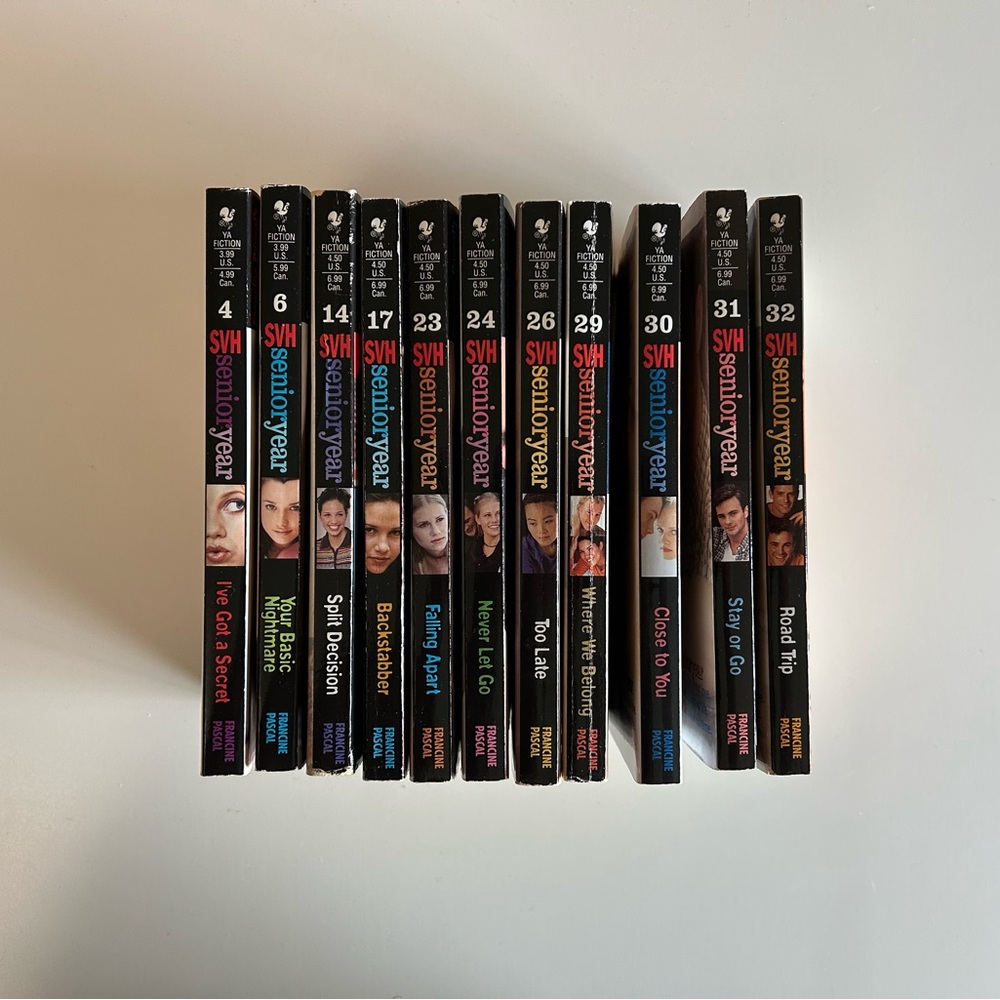 Sweet Valley High Senior Year Books 4, 6, 14, 17, 23, 24, 26, 29-32